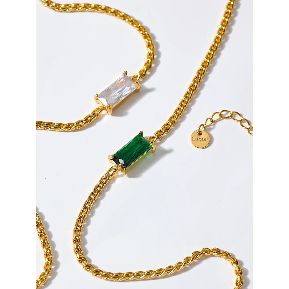 White Cubic Zirconia 18K Gold Plated Necklace - Limited Edition White Cubic Zirconia 18K Gold Plated Necklace - Limited Edition